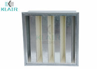 Economical V Bank Hepa Air Filter With Galvanized Steel Sturdy Construction