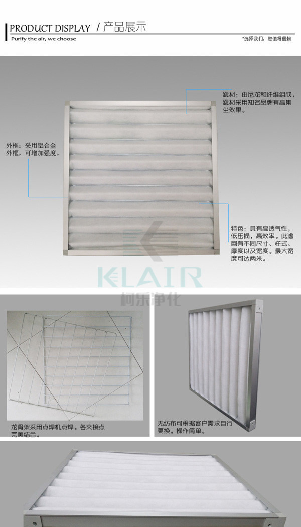 Frame Reusable HVAC System Filters , Washable Primary Efficiency Coarse