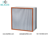 Glassfiber Media High Temperature HEPA Filter With SUS Frame Aluminum Separators