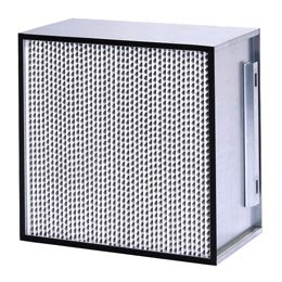 Cleanroom End Filtration HEPA H13 / 14 Industrial Air Filter With Glass Fibre Separator